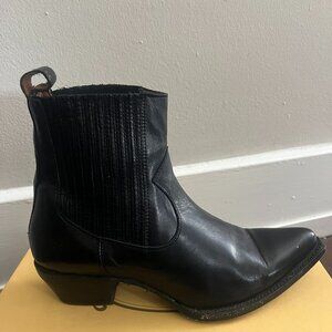 Frye Black Leather Ankle Bootie
